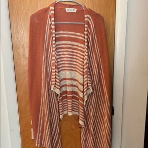 Pink Rose Rust and Cream Striped Cardigan